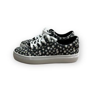 Campsite Sneakers Tennis Shoes Lace Up Daisy Floral Platform Womens 6 New